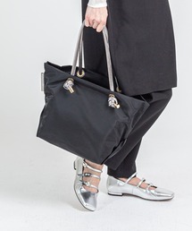 VIOLAd'ORO（ヴィオラドーロ）の「【VIOLAd'ORO/ヴィオラドーロ】ノットハンドル ナイロントートバッグ BIANCA Mサイズ A4対応・通勤バッグ made in japan（トートバッグ）」