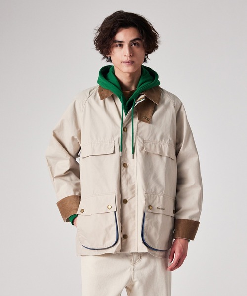 Paul Smith（ポールスミス）の「Paul Smith Loves Barbour "Bedale" コットンジャケット / 163701 MCA1126（その他アウター・メンズ・チェリーレッド/キナリ・SMALL/MEDIUM/LARGE/X-LARGE）」の2枚目の写真