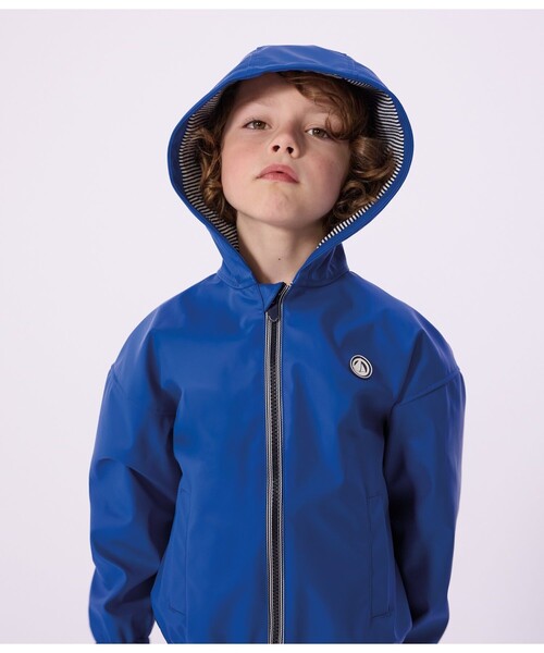 PETIT BATEAU(プチバトー)の「キッズブルゾン(マウンテンパーカー・キッズ・ブルー/オレンジ/グリーン・6YEAR/8YEAR/10YEAR/12YEAR)」の1枚目の写真