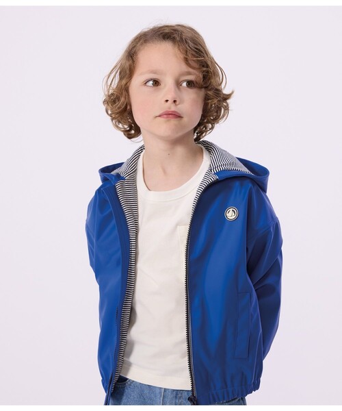 PETIT BATEAU(プチバトー)の「キッズブルゾン(マウンテンパーカー・キッズ・ブルー/オレンジ/グリーン・6YEAR/8YEAR/10YEAR/12YEAR)」の4枚目の写真