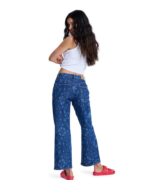 ROXY（ロキシー）の「ROXY ウィメンズ BOOGIE NIGHT MID OCEAN BLUE デニムパンツ 【2026年春夏モデル】/ロキシーペイズリー柄ボトムス（デニムパンツ・レディース・ネイビー・28inch/24inch/26inch）」の7枚目の写真