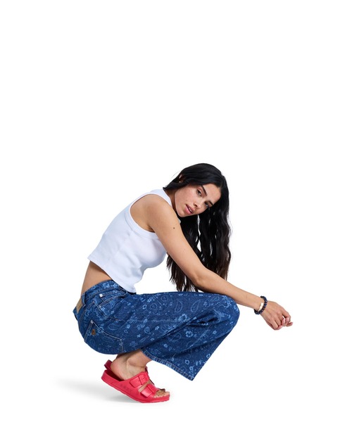 ROXY（ロキシー）の「ROXY ウィメンズ BOOGIE NIGHT MID OCEAN BLUE デニムパンツ 【2026年春夏モデル】/ロキシーペイズリー柄ボトムス（デニムパンツ・レディース・ネイビー・28inch/24inch/26inch）」の8枚目の写真