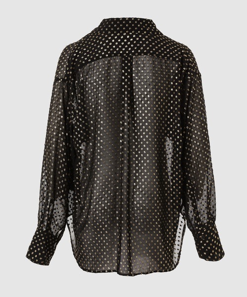 SUGARHILL(シュガーヒル)の「TWINKLE SHEER SKIPPER SHIRT(シャツ/ブラウス・メンズ・ブラック・2)」の3枚目の写真