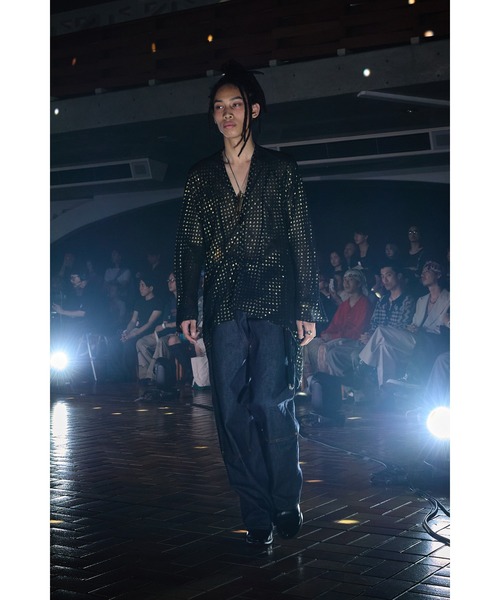 SUGARHILL(シュガーヒル)の「TWINKLE SHEER SKIPPER SHIRT(シャツ/ブラウス・メンズ・ブラック・2)」の2枚目の写真