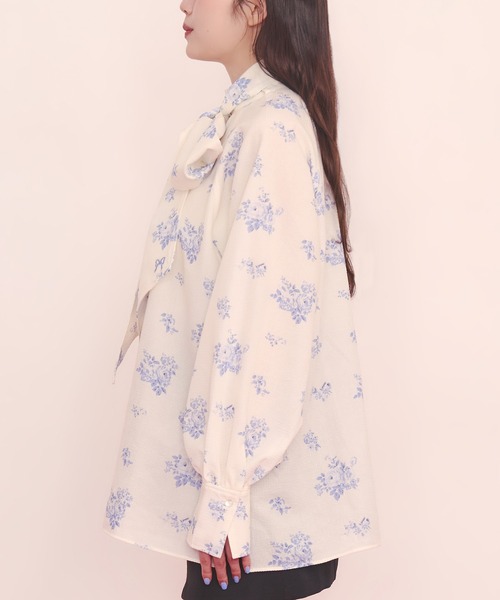 Cath Kidston(キャスキッドソン)の「ボウタイブラウス(シャツ/ブラウス・レディース・サックスブルー系/アイボリー/サックスブルー/ホワイト・FREE)」の20枚目の写真