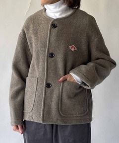 DANTON / ウール パイル コート（ノーカラーコート）｜DANTON