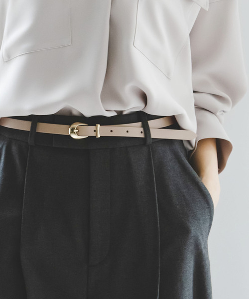 LEFIJE(レフィエ)の「《追加》LEFIJE/レフィエ Tresorベルト(ベルト・レディース・ブラック/ベージュ・XX-SMALL/7.5)」の2枚目の写真