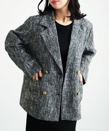 Ruwan yu（ルワンユー）の「ツイードライクダブルボタンテーラードジャケット（テーラードジャケット）」