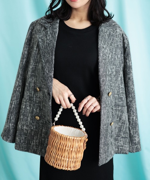 Ruwan yu(ルワンユー)の「ツイードライクダブルボタンテーラードジャケット【大きいサイズ対応】(テーラードジャケット・レディース・マルチ・4L/3L/LL/L)」の15枚目の写真