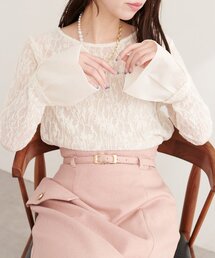 natural couture | レースジャガードプルオーバー(Tシャツ/カットソー)