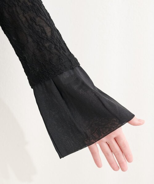 natural couture（ナチュラルクチュール）の「レースジャガードプルオーバー（Tシャツ/カットソー・レディース・ピンク/イエロー/ブラック/アイボリー・FREE）」の19枚目の写真