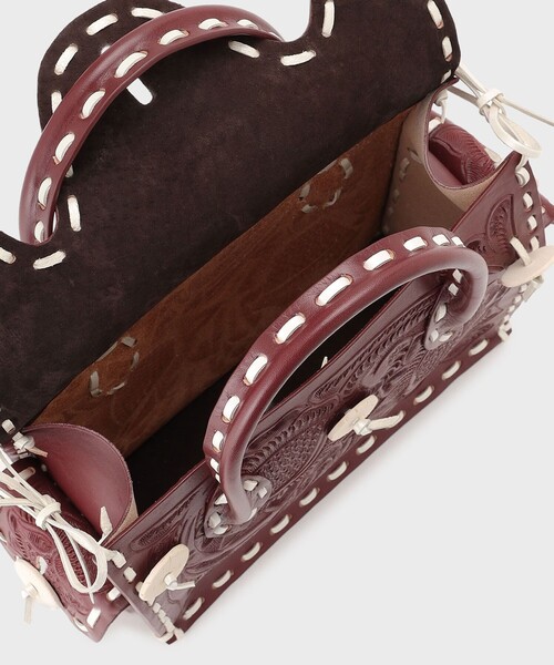 CARVING TRIBES（カービングトライブス）の「ST MaestraS-ls（ハンドバッグ・レディース・ボルドー/パープル・FREE）」の10枚目の写真