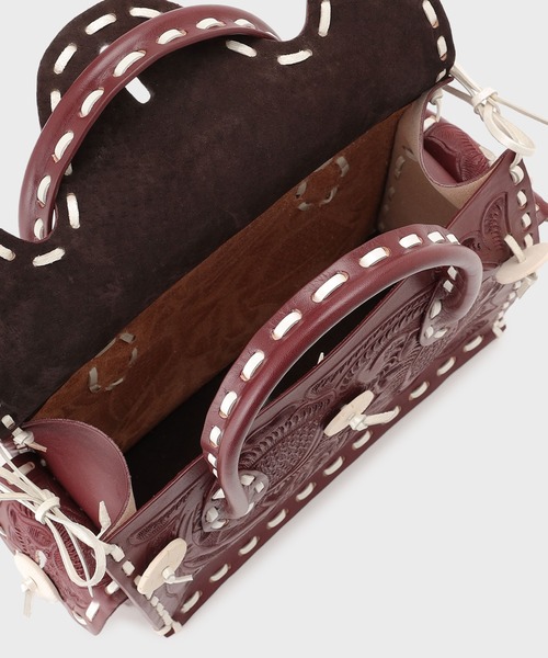 CARVING TRIBES（カービングトライブス）の「ST MaestraS-ls（ハンドバッグ・レディース・ボルドー/パープル・FREE）」の6枚目の写真