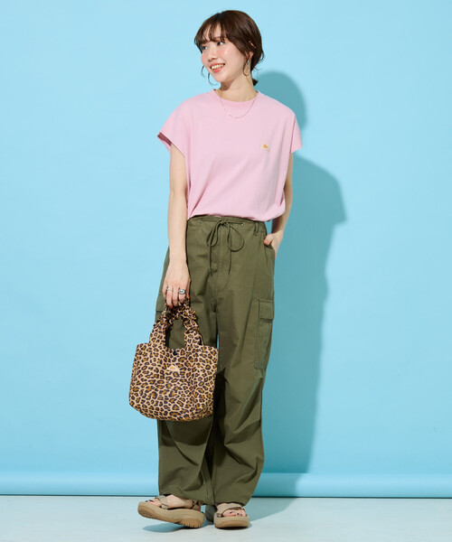 FREAK'S STORE(フリークスストア)の「限定展開 KELTY × FREAK'S STORE/ケルティ 別注 Frill Handle Tote Bag/フリルハンドル トートバッグ(トートバッグ・レディース・ブルーグリーン/ブラック/ベージュ/レオパード・ONE SIZE)」の7枚目の写真
