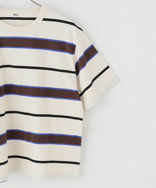 plage(プラージュ)の「《一部店舗・WEB限定》TANC TOKYO / タンクトウキョウ PIQUET BORDER ASYM TEEシャツ(Tシャツ/カットソー・レディース・アイボリー・FREE)」の3枚目の写真