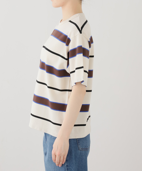 plage(プラージュ)の「《一部店舗・WEB限定》TANC TOKYO / タンクトウキョウ PIQUET BORDER ASYM TEEシャツ(Tシャツ/カットソー・レディース・アイボリー・FREE)」の9枚目の写真