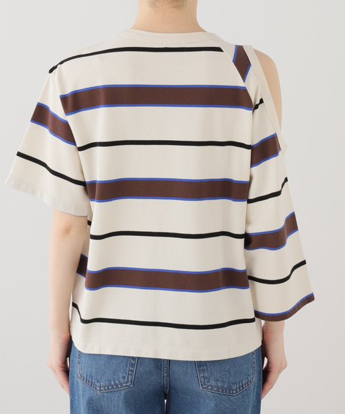 plage(プラージュ)の「《一部店舗・WEB限定》TANC TOKYO / タンクトウキョウ PIQUET BORDER ASYM TEEシャツ(Tシャツ/カットソー・レディース・アイボリー・FREE)」の10枚目の写真