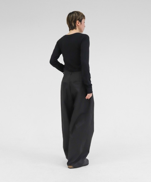 lit(リット)の「Compact Raglan Tops(Tシャツ/カットソー・レディース・ブラック/アイボリー/ブラウン・FREE)」の8枚目の写真