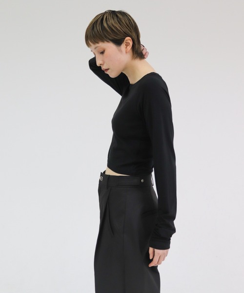 lit(リット)の「Compact Raglan Tops(Tシャツ/カットソー・レディース・ブラック/アイボリー/ブラウン・FREE)」の11枚目の写真