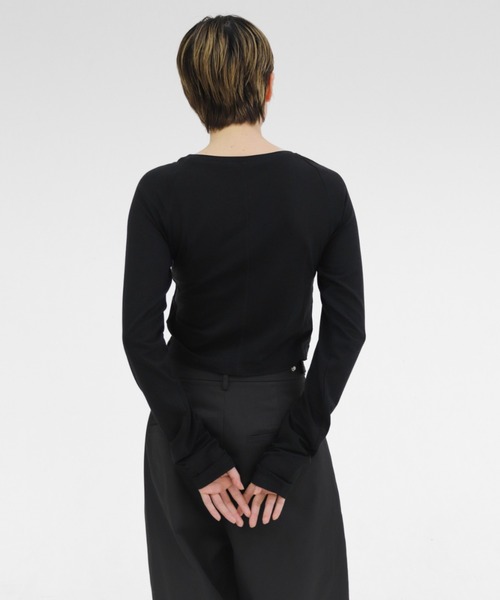 lit(リット)の「Compact Raglan Tops(Tシャツ/カットソー・レディース・ブラック/アイボリー/ブラウン・FREE)」の13枚目の写真