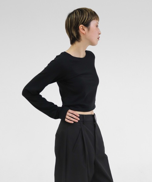 lit(リット)の「Compact Raglan Tops(Tシャツ/カットソー・レディース・ブラック/アイボリー/ブラウン・FREE)」の14枚目の写真