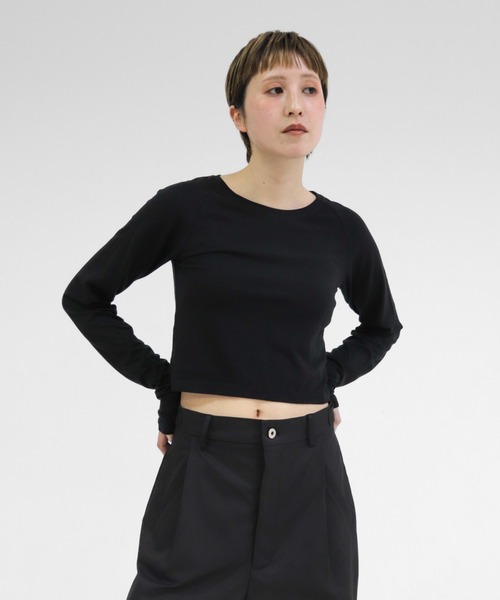 lit(リット)の「Compact Raglan Tops(Tシャツ/カットソー・レディース・ブラック/アイボリー/ブラウン・FREE)」の15枚目の写真