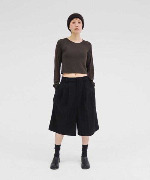 lit(リット)の「Compact Raglan Tops(Tシャツ/カットソー・レディース・ブラック/アイボリー/ブラウン・FREE)」の16枚目の写真