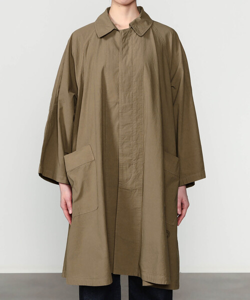 ORCIVAL（オーシバル）の「ORCIVAL | ガーメントダイ コットン Aライン ラグランコート WOMEN（ステンカラーコート・レディース・ベージュ系その他/ブラック系その他・1）」の10枚目の写真
