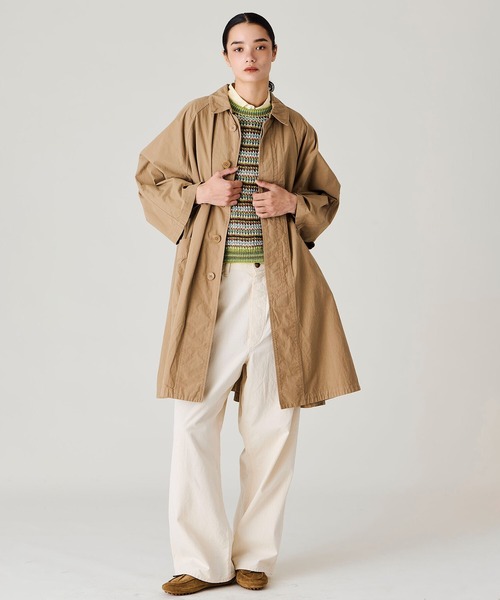 ORCIVAL（オーシバル）の「ORCIVAL | ガーメントダイ コットン Aライン ラグランコート WOMEN（ステンカラーコート・レディース・ベージュ系その他/ブラック系その他・1）」の19枚目の写真