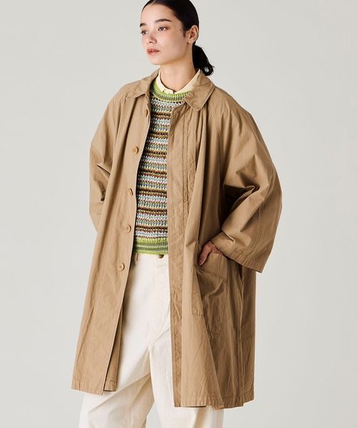 ORCIVAL（オーシバル）の「ORCIVAL | ガーメントダイ コットン Aライン ラグランコート WOMEN（ステンカラーコート・レディース・ベージュ系その他/ブラック系その他・1）」の21枚目の写真