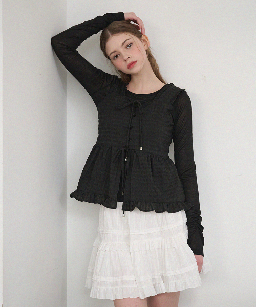 MICANE(ミケーネ)の「ハーパーヴィスティエ - ティーセットアップ(Tシャツ/カットソー・レディース・ブラック/アイボリー・MEDIUM/SMALL/X-LARGE/LARGE)」の7枚目の写真