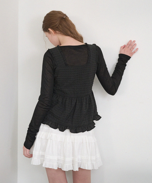 MICANE(ミケーネ)の「ハーパーヴィスティエ - ティーセットアップ(Tシャツ/カットソー・レディース・ブラック/アイボリー・MEDIUM/SMALL/X-LARGE/LARGE)」の10枚目の写真