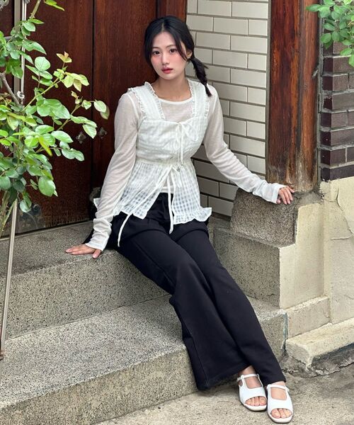 MICANE(ミケーネ)の「ハーパーヴィスティエ - ティーセットアップ(Tシャツ/カットソー・レディース・ブラック/アイボリー・MEDIUM/SMALL/X-LARGE/LARGE)」の13枚目の写真