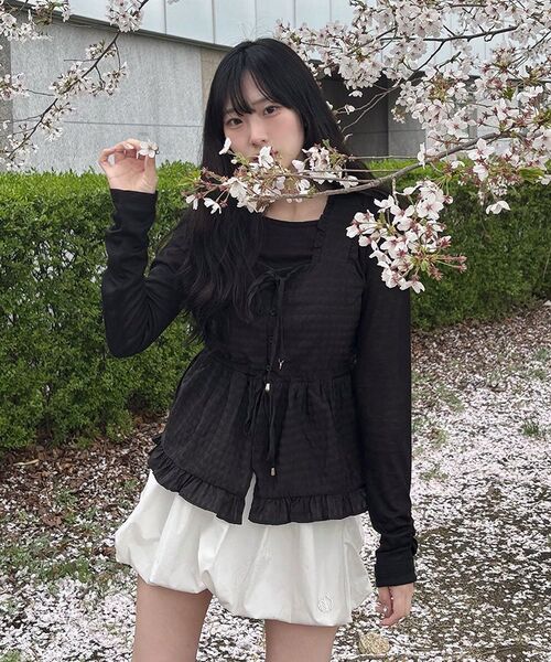 MICANE(ミケーネ)の「ハーパーヴィスティエ - ティーセットアップ(Tシャツ/カットソー・レディース・ブラック/アイボリー・MEDIUM/SMALL/X-LARGE/LARGE)」の15枚目の写真