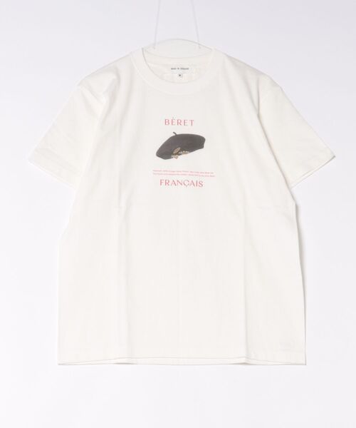 Scrap Book（スクラップブック）の「【ANGE IN DISGUISE】BERET Tシャツ（Tシャツ/カットソー・レディース・ホワイト/ブラック・M）」の2枚目の写真