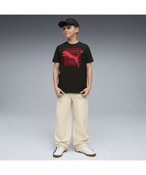 PUMA（プーマ）の「PUMA プーマ ボーイズ グラフィック キャット 半袖 Tシャツ B 120-160cm（Tシャツ/カットソー・キッズ・エメラルド/ブラック/ネイビー・160/150/140/120/130）」の9枚目の写真