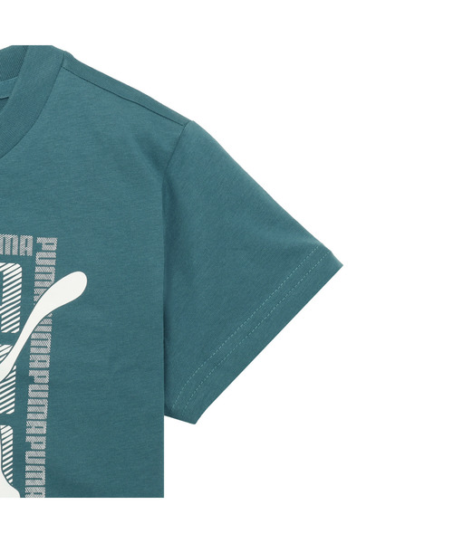 PUMA（プーマ）の「PUMA プーマ ボーイズ グラフィック キャット 半袖 Tシャツ B 120-160cm（Tシャツ/カットソー・キッズ・エメラルド/ブラック/ネイビー・160/150/140/120/130）」の13枚目の写真