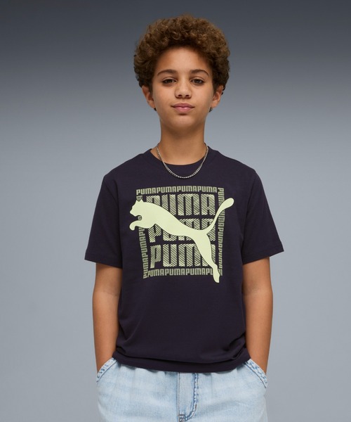 PUMA（プーマ）の「PUMA プーマ ボーイズ グラフィック キャット 半袖 Tシャツ B 120-160cm（Tシャツ/カットソー・キッズ・エメラルド/ブラック/ネイビー・160/150/140/120/130）」の3枚目の写真