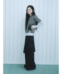 UGLY SHADOW | FLARED SKIRT PANTS(BLACK)(その他パンツ)