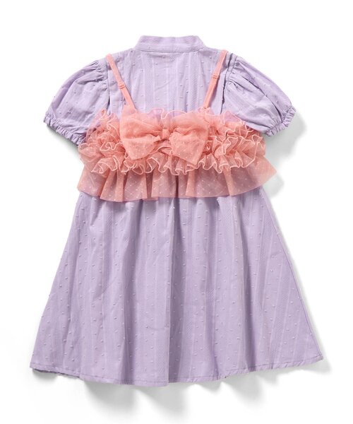 apres les cours（アプレレクール）の「【WEB限定】フリルビスチェ付きワンピース甚平（浴衣・キッズ・ラベンダー/イエロー・80/90/100/110/120/130）」の16枚目の写真