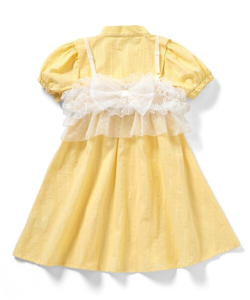 apres les cours（アプレレクール）の「【WEB限定】フリルビスチェ付きワンピース甚平（浴衣・キッズ・ラベンダー/イエロー・80/90/100/110/120/130）」の15枚目の写真
