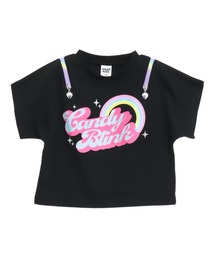 ANAP kids（アナップキッズ）の「肩ジップ レインボー Tシャツ トップス（Tシャツ/カットソー）」