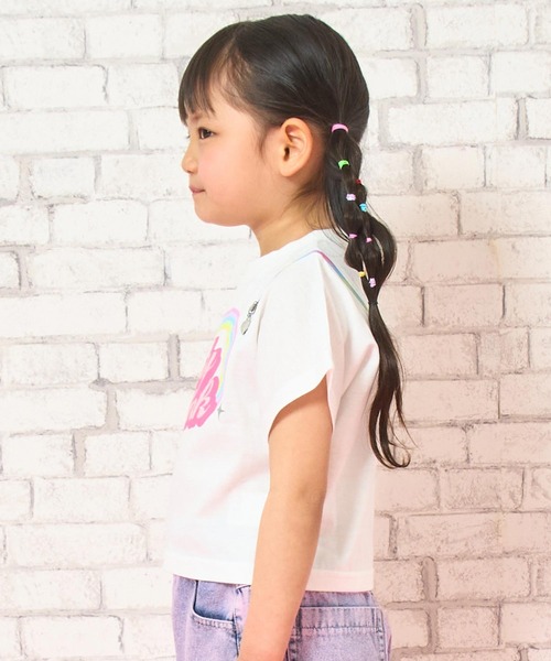 ANAP kids（アナップキッズ）の「肩ジップ レインボー Tシャツ トップス（Tシャツ/カットソー・キッズ・ホワイト/ブラック/ラベンダー・110/120/130）」の10枚目の写真