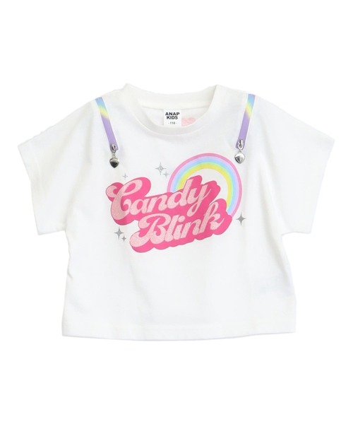 ANAP kids（アナップキッズ）の「肩ジップ レインボー Tシャツ トップス（Tシャツ/カットソー・キッズ・ホワイト/ブラック/ラベンダー・110/120/130）」の18枚目の写真