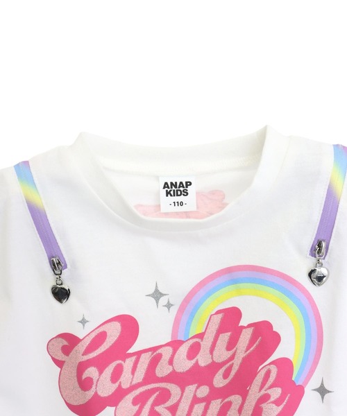 ANAP kids（アナップキッズ）の「肩ジップ レインボー Tシャツ トップス（Tシャツ/カットソー・キッズ・ホワイト/ブラック/ラベンダー・110/120/130）」の21枚目の写真
