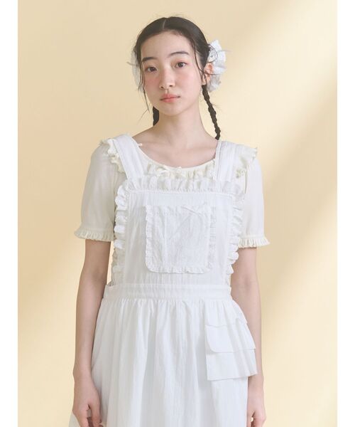merry jenny(メリージェニー)の「romantic frill summer top(Tシャツ/カットソー・レディース・ネイビー/ピンク/アイボリー・FREE)」の18枚目の写真