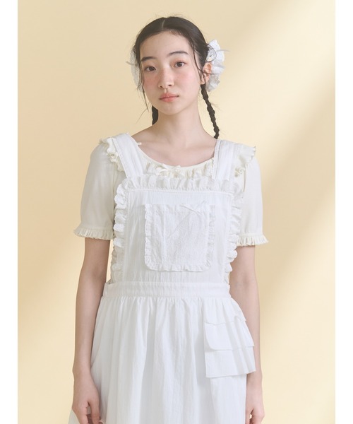 merry jenny(メリージェニー)の「romantic frill summer top(Tシャツ/カットソー・レディース・ネイビー/ピンク/アイボリー・FREE)」の15枚目の写真