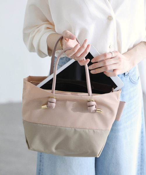 La TOTALITE（ラトータリテ）の「《WEB限定》VIOLAd’ORO / ヴィオラドーロ ナイロンコンビトート S（トートバッグ・レディース・ベージュ/ピンク・FREE）」の19枚目の写真