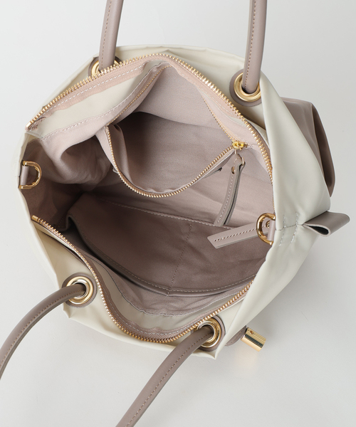 La TOTALITE（ラトータリテ）の「《WEB限定》VIOLAd’ORO / ヴィオラドーロ ナイロンコンビトート S（トートバッグ・レディース・ベージュ/ピンク・FREE）」の13枚目の写真