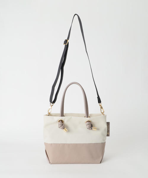 La TOTALITE（ラトータリテ）の「《WEB限定》VIOLAd’ORO / ヴィオラドーロ ナイロンコンビトート S（トートバッグ・レディース・ベージュ/ピンク・FREE）」の18枚目の写真